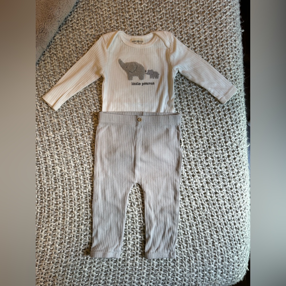 Rabbit + Bear | Little Peanut Outfit | 6-9m